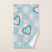 3 Abstraktes Farbmuster Badhandtuch Set (Handtuch)