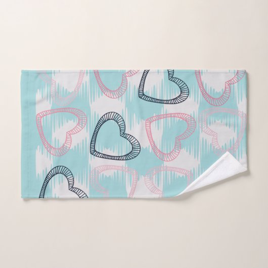 3 Abstraktes Farbmuster Badhandtuch Set (Handtuch)