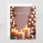 3. Advent Feiertagskarte (Vorne/Hinten)