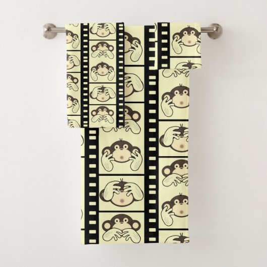 3 Affen Badhandtuch Set (Insitu)
