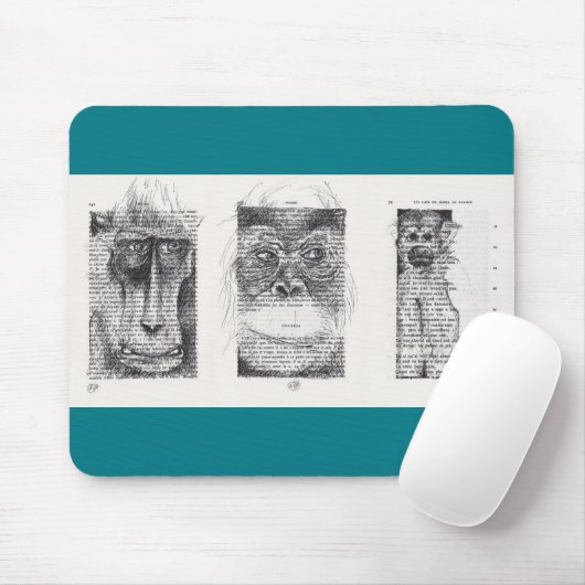 3 Affen Chinesisches Neujahr 2016 Mousepad (Mit Mouse)