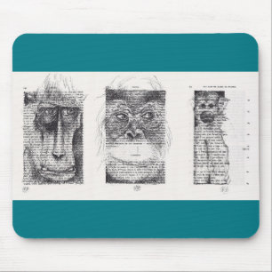 3 Affen Chinesisches Neujahr 2016 Mousepad