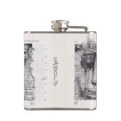 3 Affen Chinesisches Neujahr 2016 Personalisierter Flachmann (Rückseite)