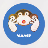 3 Affen Etiketten (Design 1)