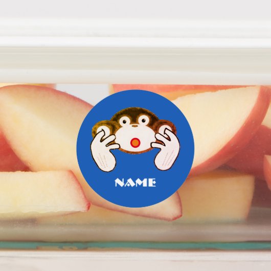 3 Affen Etiketten (Befestigt)