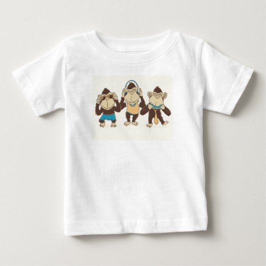 3 Affen T - Shirt (Vorderseite)