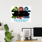 3 Affenplakat Poster (Heimbüro)