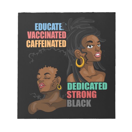3 African American Women Equality Black Strong Pro Notizblock (Vorderseite)