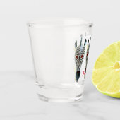 3 Afrikaner geschnitzte hölzerne Zebramasken Schnapsglas (Links)