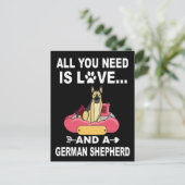 3 Alles was du brauchst ist Liebe und ein deutsche Postkarte (Stehend Vorderseite)