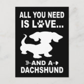 3 Alles, was Sie brauchen, ist Liebe und eine Dack Postkarte (Vorderseite)
