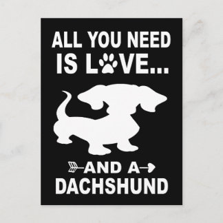 3 Alles, was Sie brauchen, ist Liebe und eine Dack Postkarte