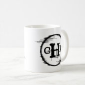 3 Anfangsbuchstabe Distorierter Kreis Kaffeetasse (VorderseiteRechts)