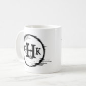3 Anfangsbuchstabe Distorierter Kreis Kaffeetasse (Vorderseite Links)