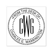 3 Anfangsbuchstabe Monogramm #4 vom Schreibtisch d Permastempel (Design)