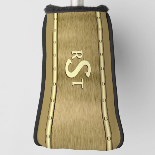 3 Anfangsbuchstabe Monogramm Brauntanncreme gebürs Golf Headcover (Rotieren 90)