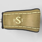 3 Anfangsbuchstabe Monogramm Brauntanncreme gebürs Golf Headcover (Vorderseite)