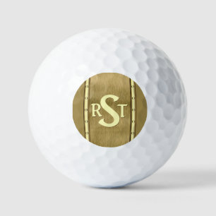 3 Anfangsbuchstabe Monogramm Brauntanncreme gebürs Golfball