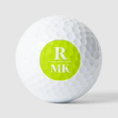 3 Anfangsbuchstaben Acid Yellow fast grün Golfball (Vorderseite)