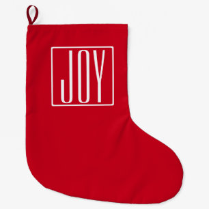3 Anfangsbuchstaben/Buchstaben   Rot und Weiß Großer Weihnachtsstrumpf