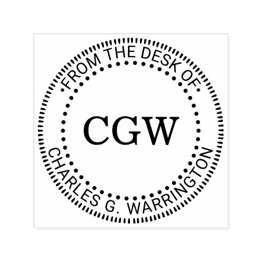 3 Anfangsbuchstaben Monogramm 71 Von Schreibtisch Permastempel (Design)