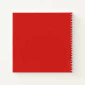 3 Anfangsbuchstaben Monogramm | Rot & Weiß (oder D Notizblock (Rückseite)