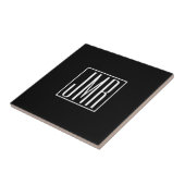 3 Anfangsbuchstaben Monogramm | Schwarz & Weiß (od Fliese (Seite)