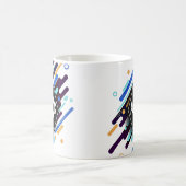 3 Anfangsbuchstaben Monogramm Schwarzer Rahmen Bla Kaffeetasse (Mittel)
