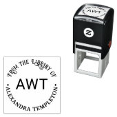 3 Anfangsmonogramm Aus der Bibliothek des Buchname Permastempel (Beispiel)