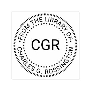 3 Anfangsmonogramm „aus der Bibliothek von“ Buchti Permastempel