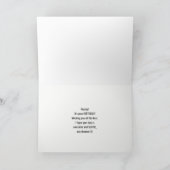 3 Aquamarine Aquarellfarben-Rose auf Tan Damask Ge Karte (Innenseite)