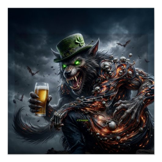 3 Arm Irischer Werwolf Poster (Vorderseite)