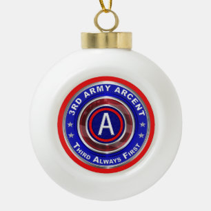 3. Armee ARCENT Weihnachtsbaumschmuck Keramik Kugel-Ornament