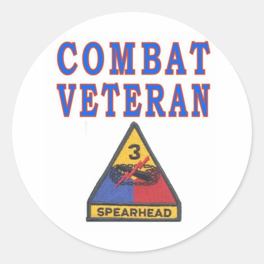 3. ARMORED-ABTEILUNG RUNDER AUFKLEBER (Vorderseite)