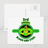 3. ARMORED CAVALRY REGIMENT "BRAVE RIFLES" POSTKARTE (Vorne/Hinten)