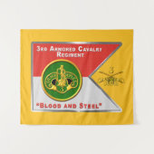 3. Armored Cavalry Regiment "Brave Rifles" Wandteppich (Vorderseite (Horizontal))
