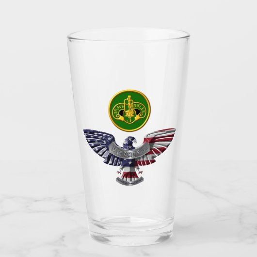 3. Armored Cavalry Regiment Eagle Glass Tumbler (Vorderseite)