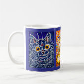 3 Art Katzen von Louis Wain, Kaffeetasse (Links)