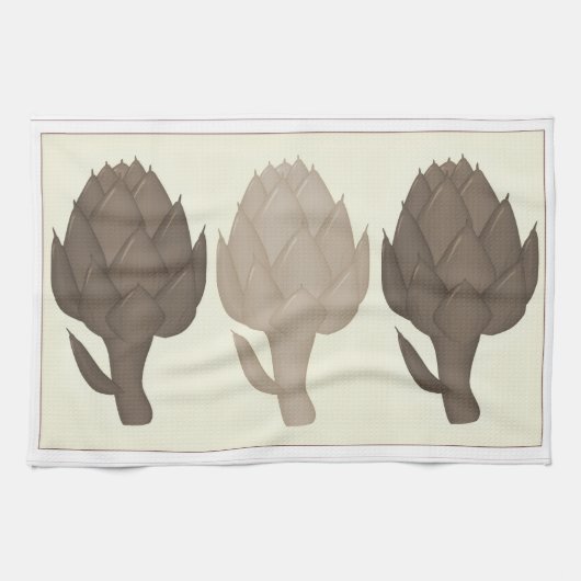 3 Artichokes Kitchen Towel Geschirrtuch (Horizontal)