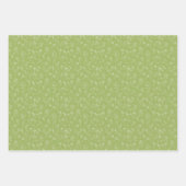 3 ASL-Blume - weiß, hinten und grün Geschenkpapier Set (Vorderseite 3)