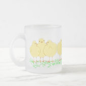 3 Baby-Küken (sehen-durch eisige Tasse) Mattglastasse (Links)