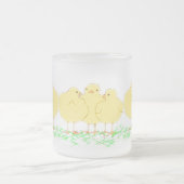 3 Baby-Küken (sehen-durch eisige Tasse) Mattglastasse (Mittel)
