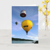 3 Ballons Geburtstagskarte Karte (Gelbe Blume)
