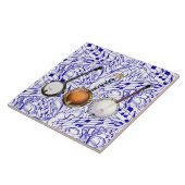 3 BANJOS AUF BLAUEM MUSIKNOTEN FLIESE (Seite)