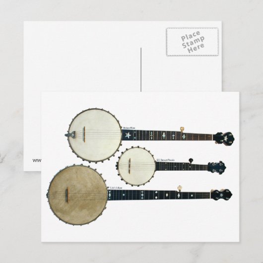 3 Banjos Postkarte (Vorne/Hinten)