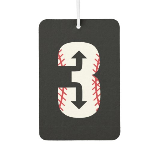 3 Baseball Autolufterfrischer (Vorderseite)