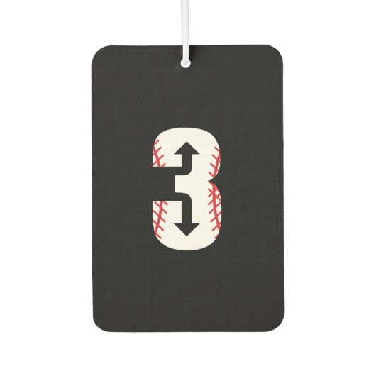 3 Baseball Autolufterfrischer (Vorderseite)