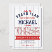 3. Baseball Geburtstagseinladung Einladung (Vorderseite)