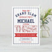 3. Baseball Geburtstagseinladung Einladung (Stehend Vorderseite)