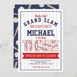 3. Baseball Geburtstagseinladung Einladung